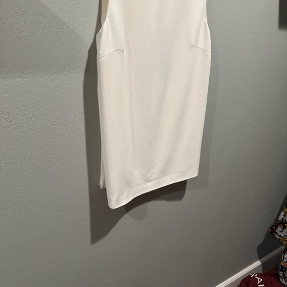 New NWT Escada Ivory White Minimalist Sleeveless Cape Back Long Blouse Top - Picture 4 of 16
